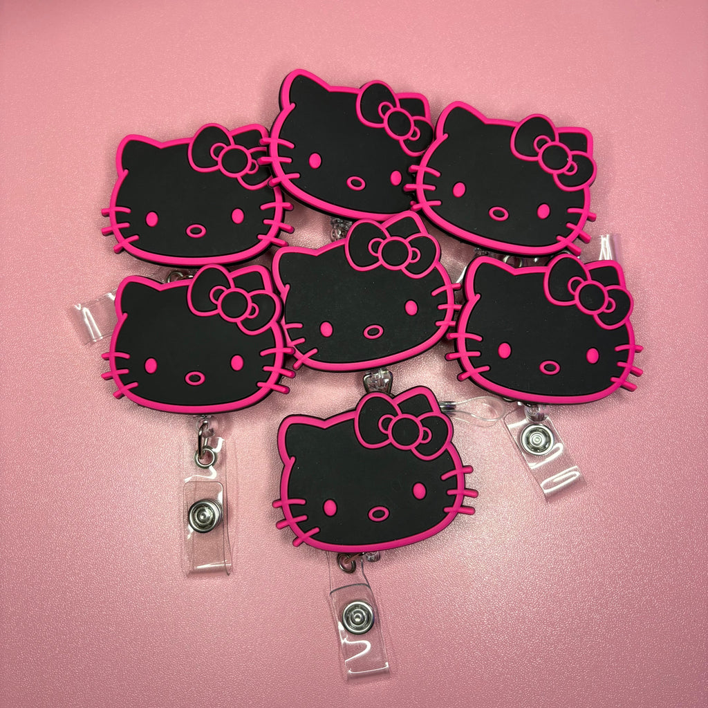 Black Hello Kitty Badge Reel