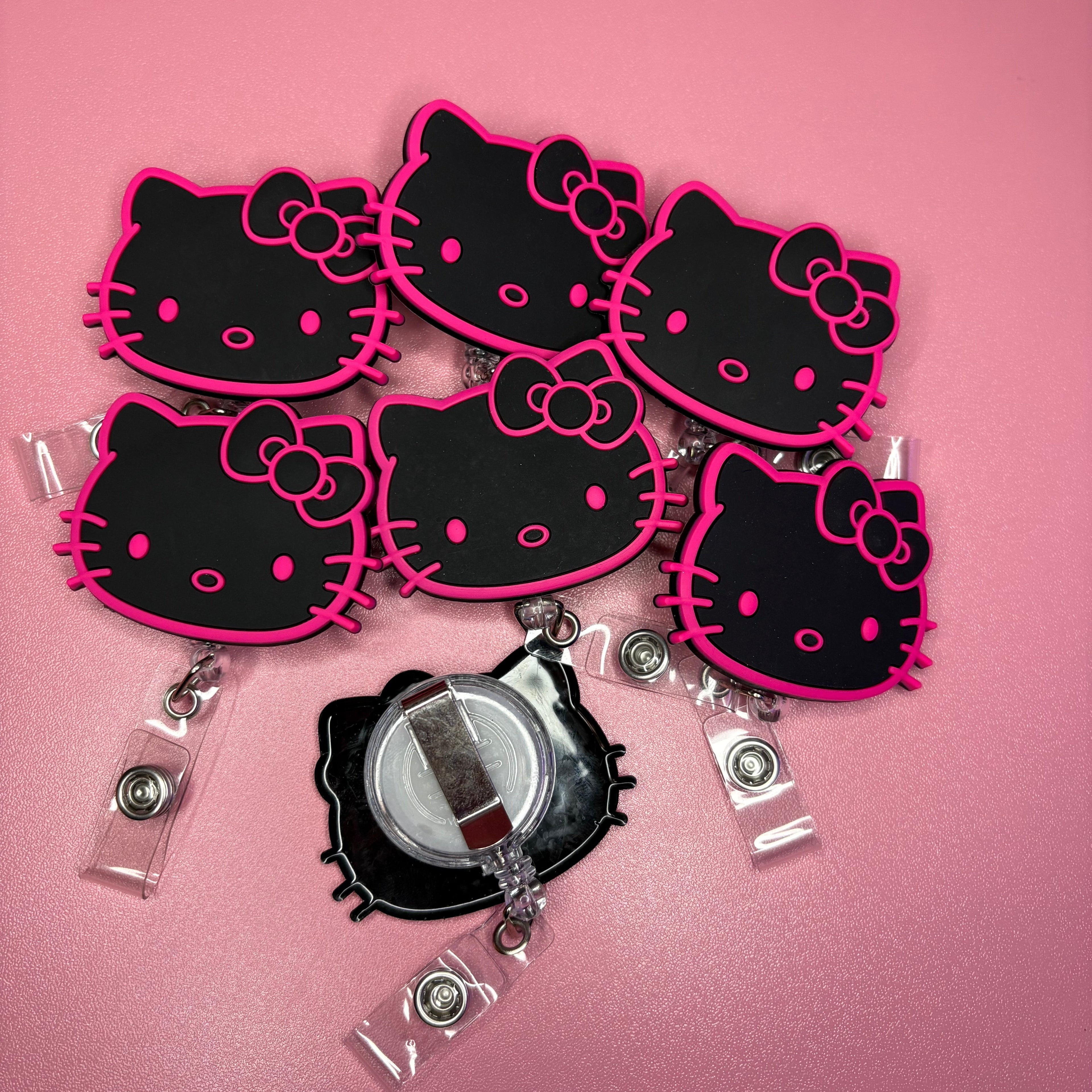 Black Hello Kitty Badge Reel